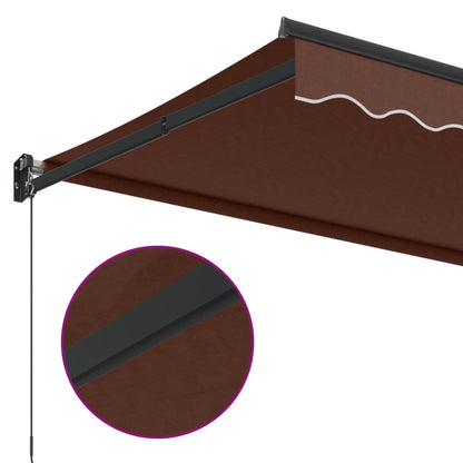 Toldo retrátil manual 400x300 cm castanho