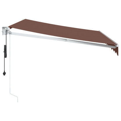 Toldo retrátil automático 300x250 cm castanho