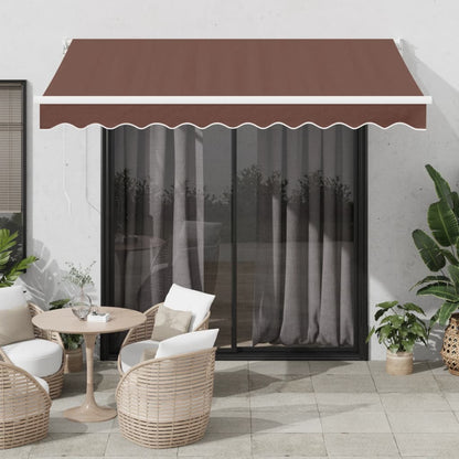 Toldo retrátil automático 300x250 cm castanho