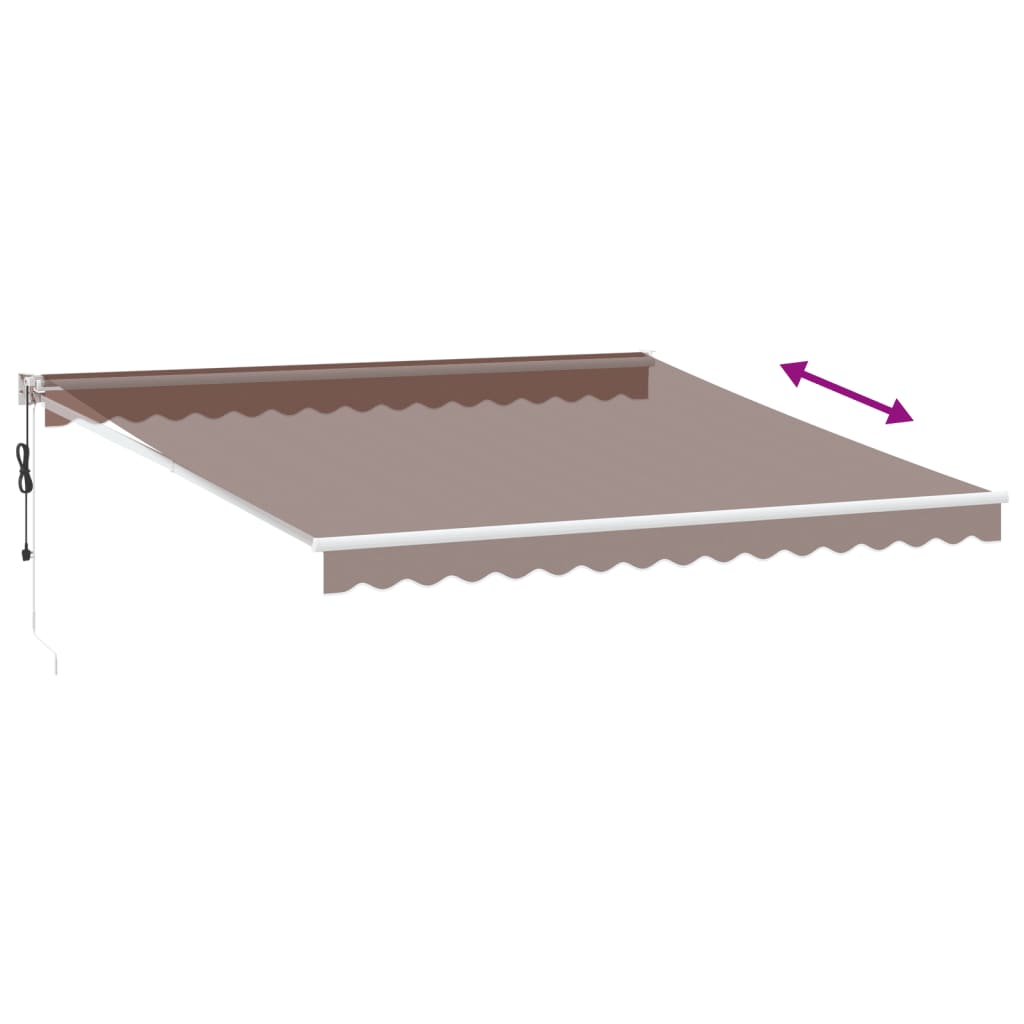 Toldo retrátil automático 400x300 cm castanho