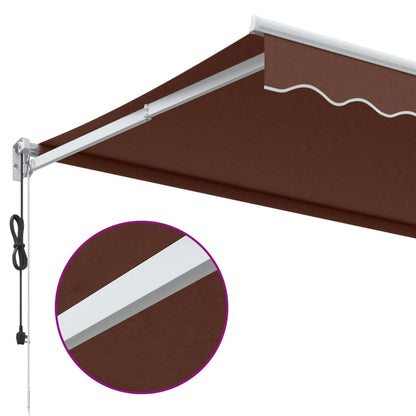 Toldo retrátil automático 400x300 cm castanho