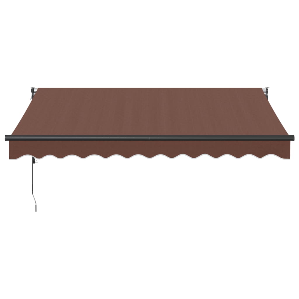 Toldo retrátil automático 300x250 cm castanho