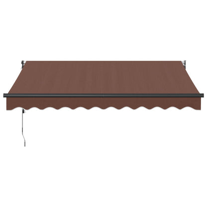 Toldo retrátil automático 300x250 cm castanho