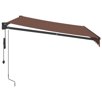 Toldo retrátil automático 300x250 cm castanho