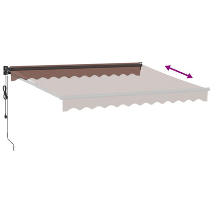 Toldo retrátil automático 300x250 cm castanho