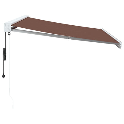 Toldo retrátil automático 300x250 cm castanho