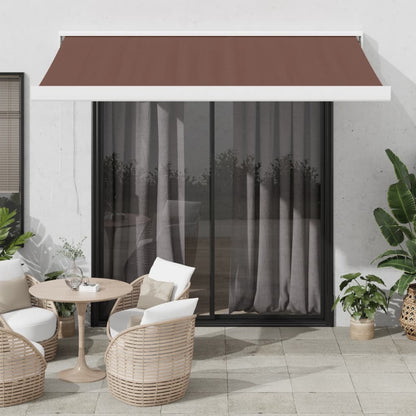 Toldo retrátil automático 300x250 cm castanho