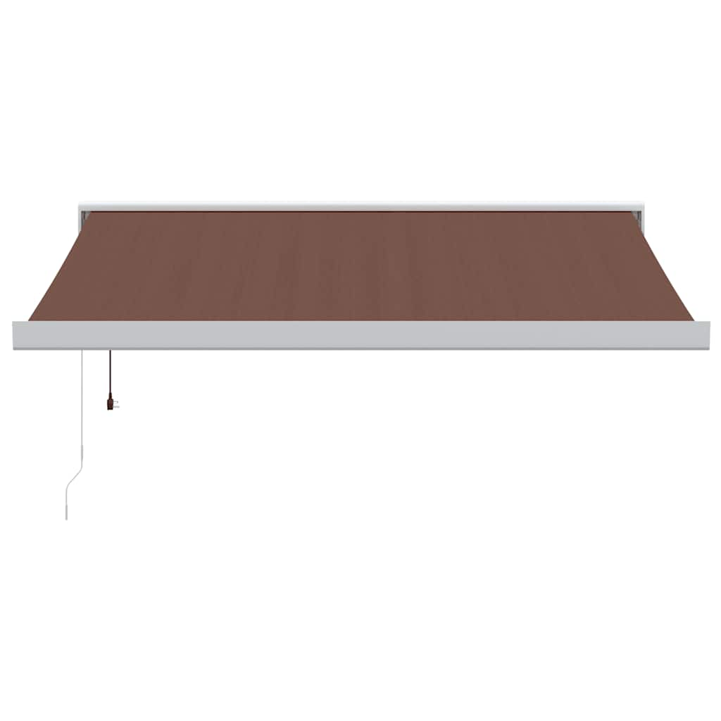 Toldo retrátil automático 350x250 cm castanho