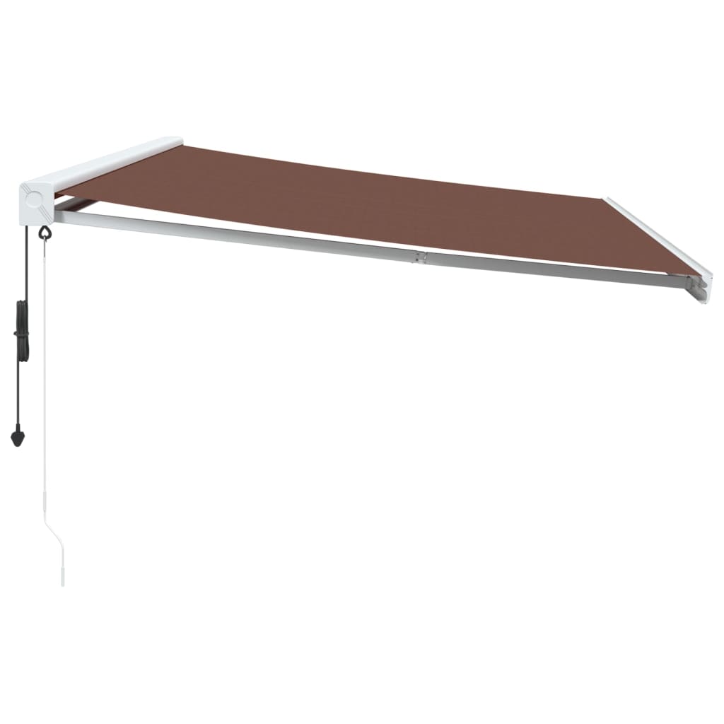 Toldo retrátil automático 500x300 cm castanho