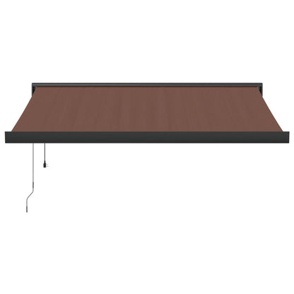 Toldo retrátil automático 300x250 cm castanho