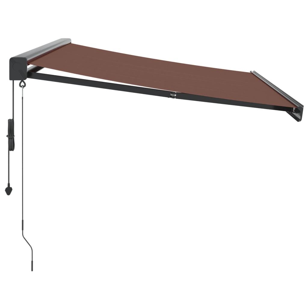 Toldo retrátil automático 300x250 cm castanho