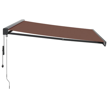 Toldo retrátil automático 400x300 cm castanho