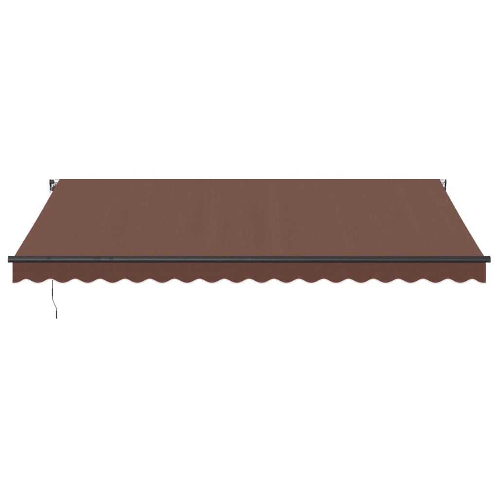 Toldo retrátil manual 450x300 cm castanho