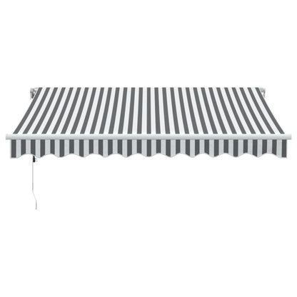 Toldo retrátil automático 300x250 cm antracite e branco