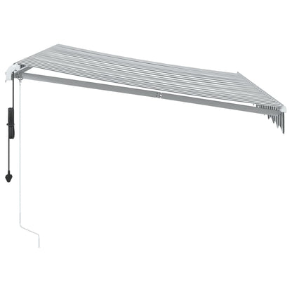 Toldo retrátil automático 300x250 cm antracite e branco