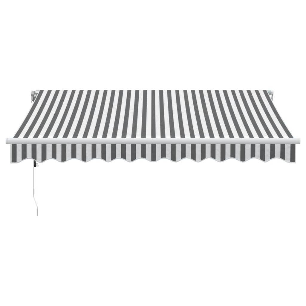 Toldo retrátil automático com LED 300x250 cm antracite/branco