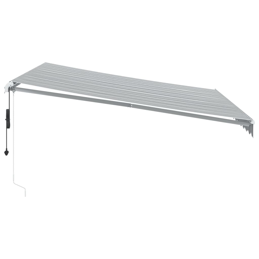 Toldo retrátil automático 400x350 cm antracite e branco