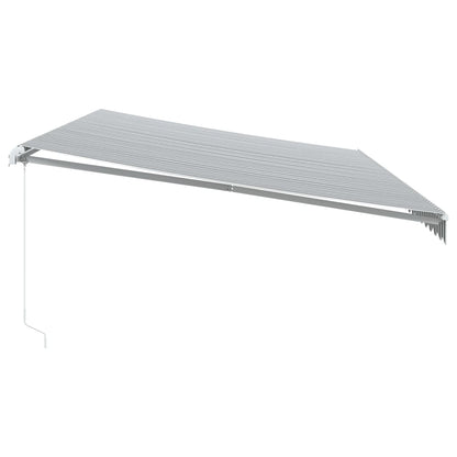 Toldo retrátil manual 600x350 cm antracite e branco