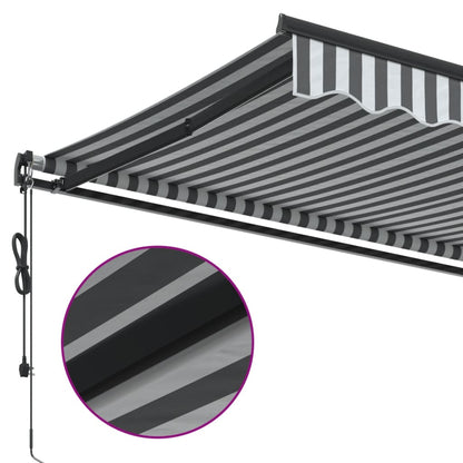 Toldo retrátil automático 450x350 cm antracite e branco