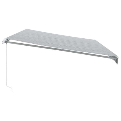 Toldo retrátil manual 600x300 cm antracite e branco