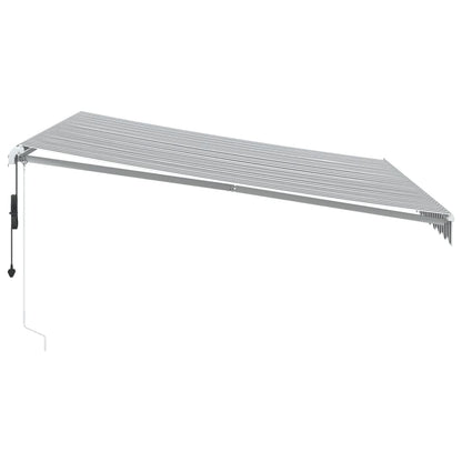 Toldo retrátil automático 400x300 cm antracite e branco