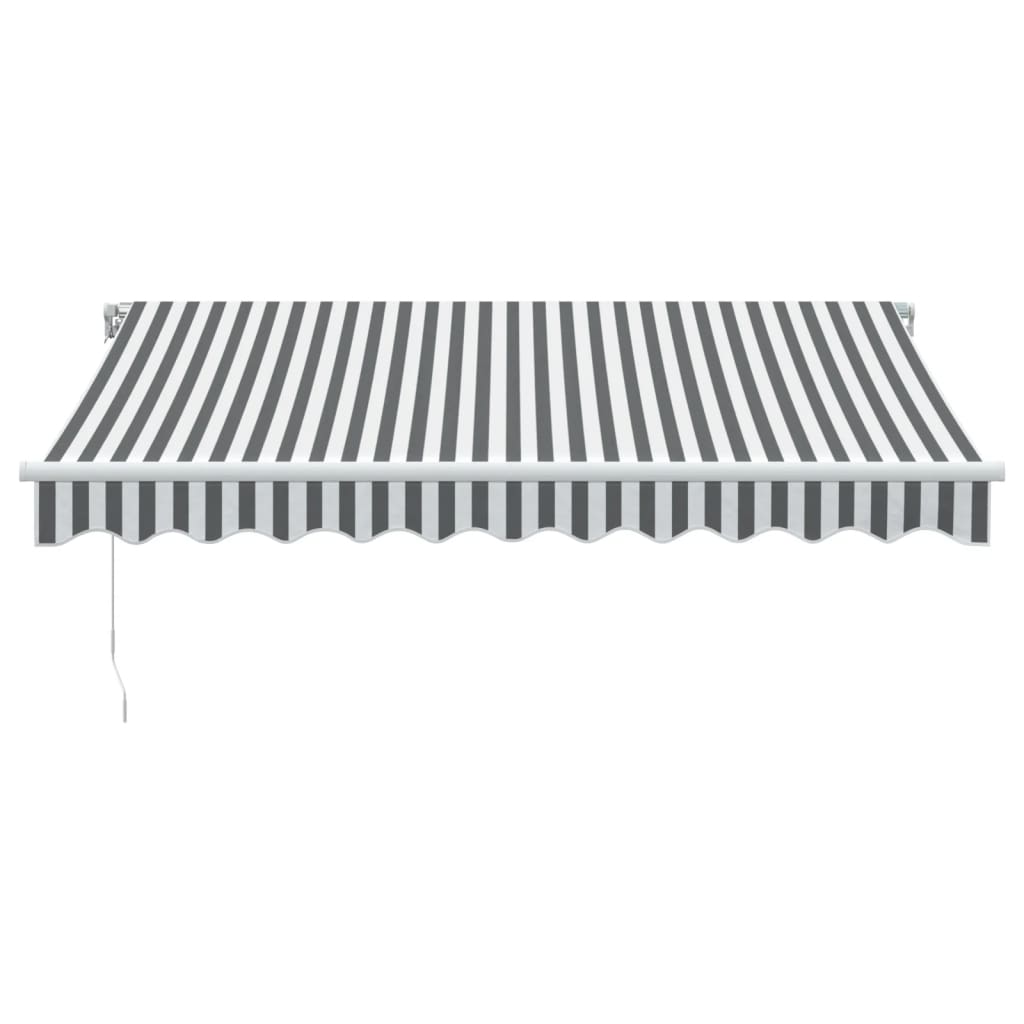 Toldo retrátil manual 300x250 cm antracite e branco