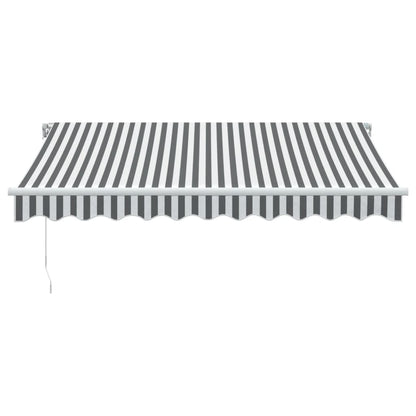 Toldo retrátil manual 300x250 cm antracite e branco