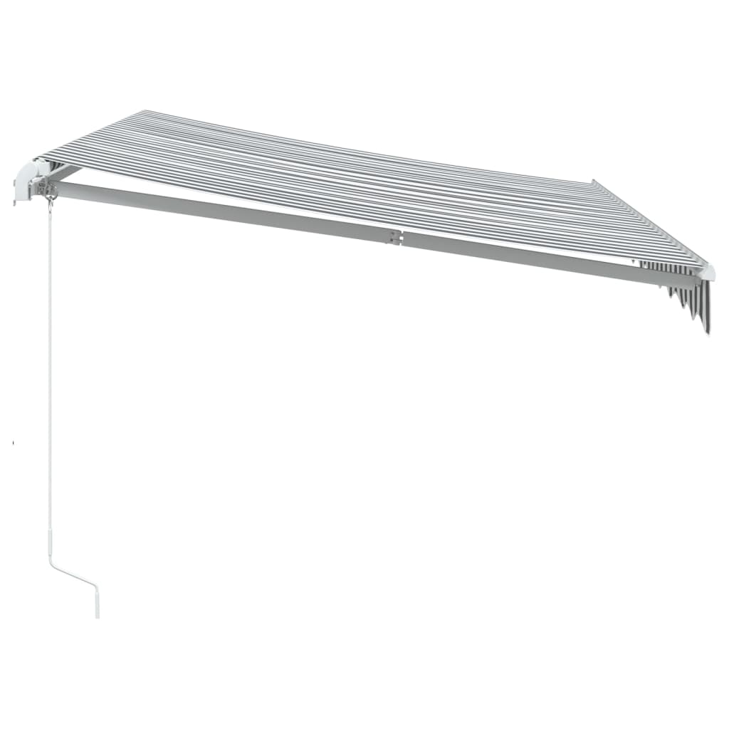 Toldo retrátil manual 300x250 cm antracite e branco