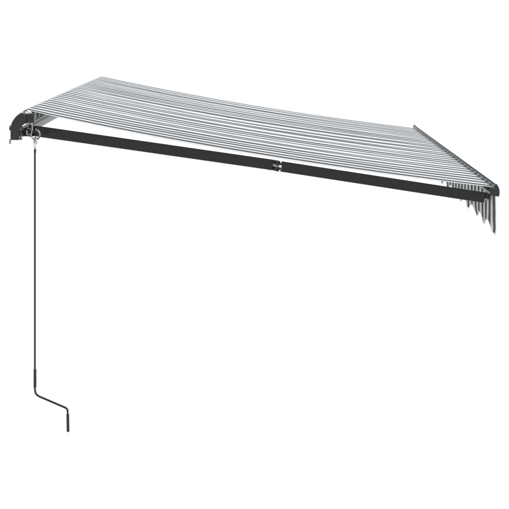 Toldo retrátil manual 300x250 cm antracite e branco