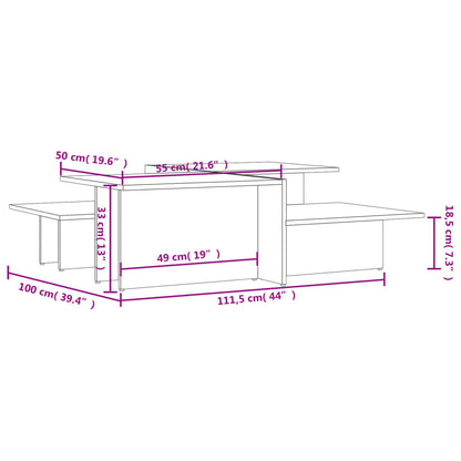 Mesas de centro 2 pcs derivados de madeira carvalho sonoma