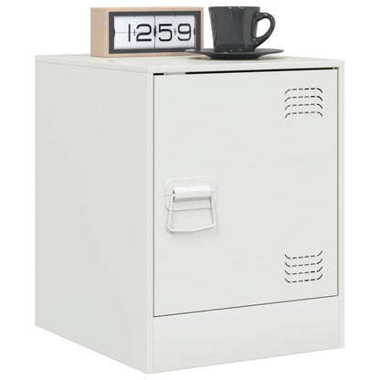 Mesa de cabeceira 34,5x39x44 cm aço branco