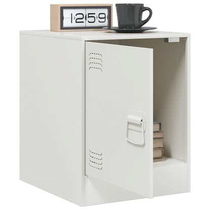 Mesa de cabeceira 34,5x39x44 cm aço branco