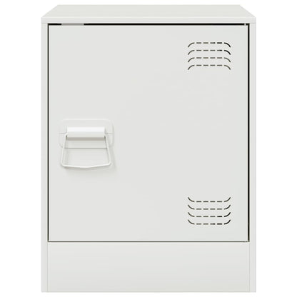 Mesa de cabeceira 34,5x39x44 cm aço branco