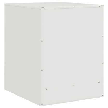 Mesa de cabeceira 34,5x39x44 cm aço branco