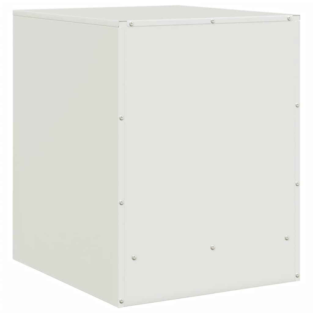 Mesas de cabeceira 2 pcs 34,5x39x44 cm aço branco