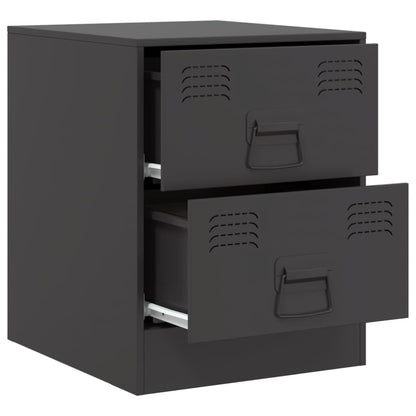 Mesa de cabeceira 34,5x39x44 cm aço preto