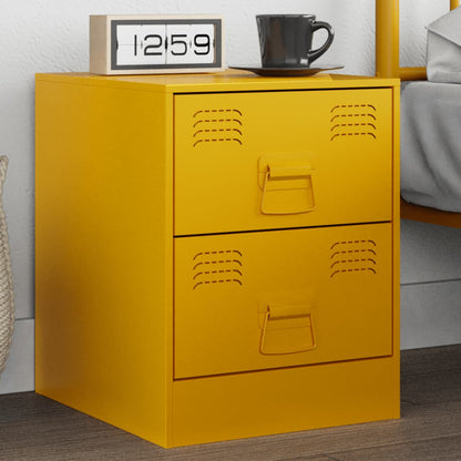 Mesa de cabeceira 34,5x39x44 cm aço amarelo