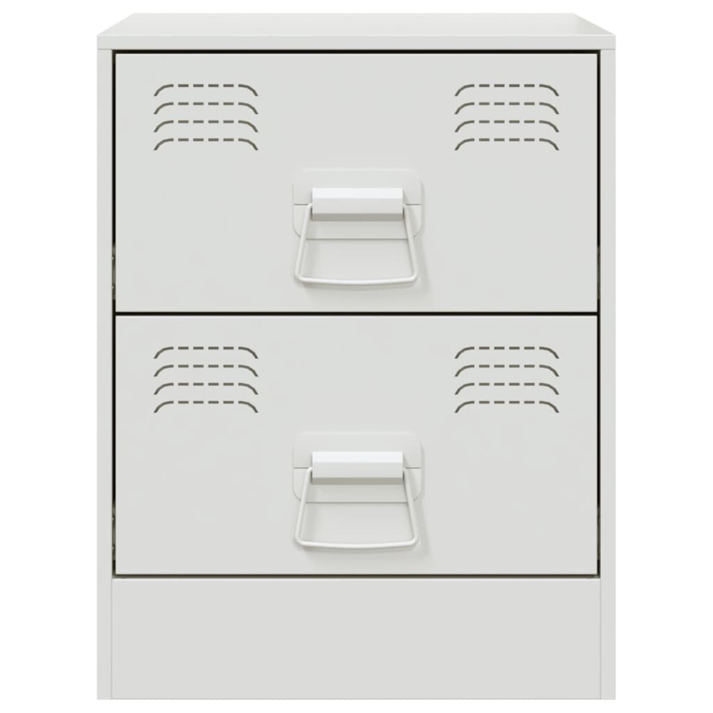 Mesa de cabeceira 34,5x39x44 cm aço branco