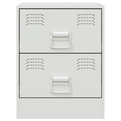 Mesa de cabeceira 34,5x39x44 cm aço branco