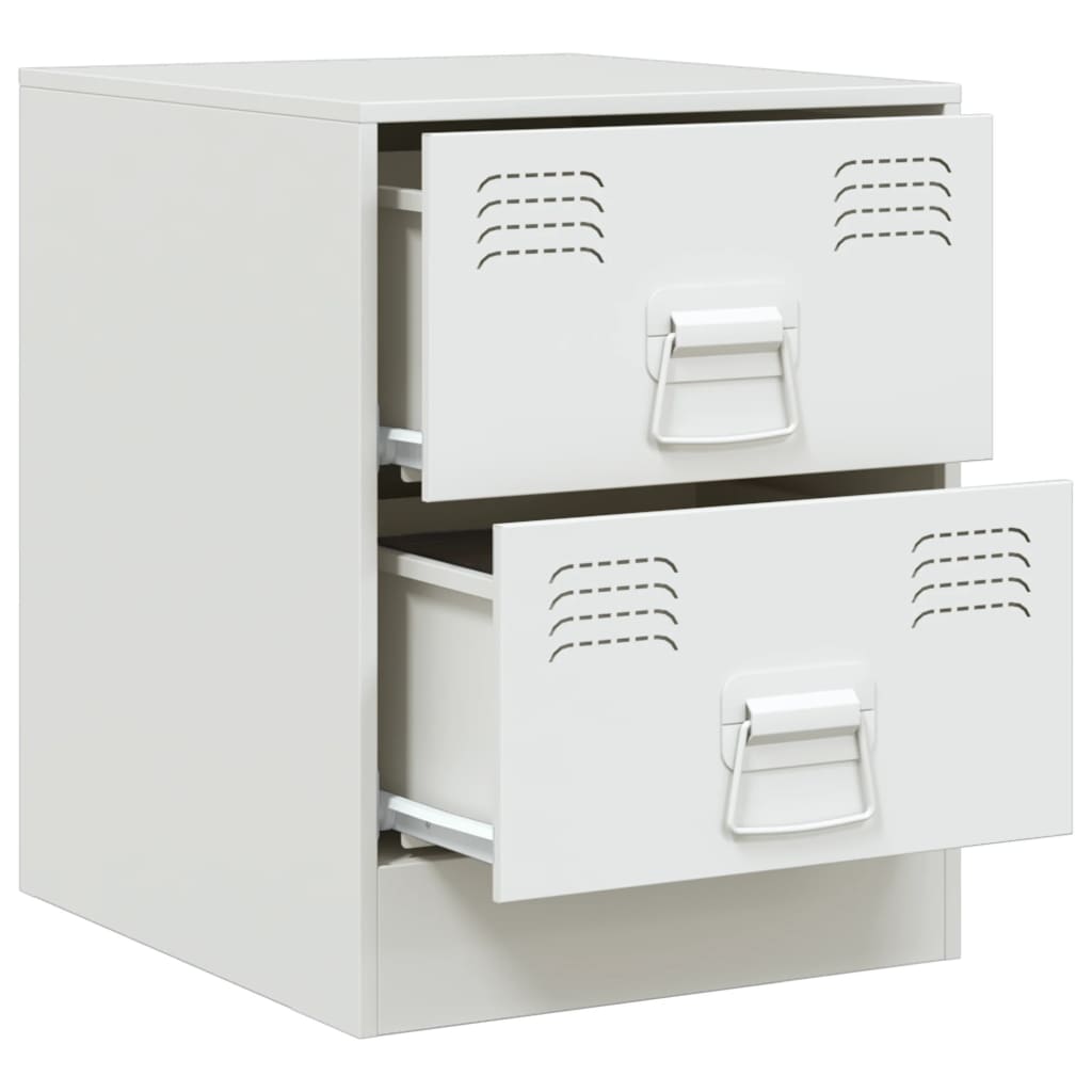 Mesa de cabeceira 34,5x39x44 cm aço branco