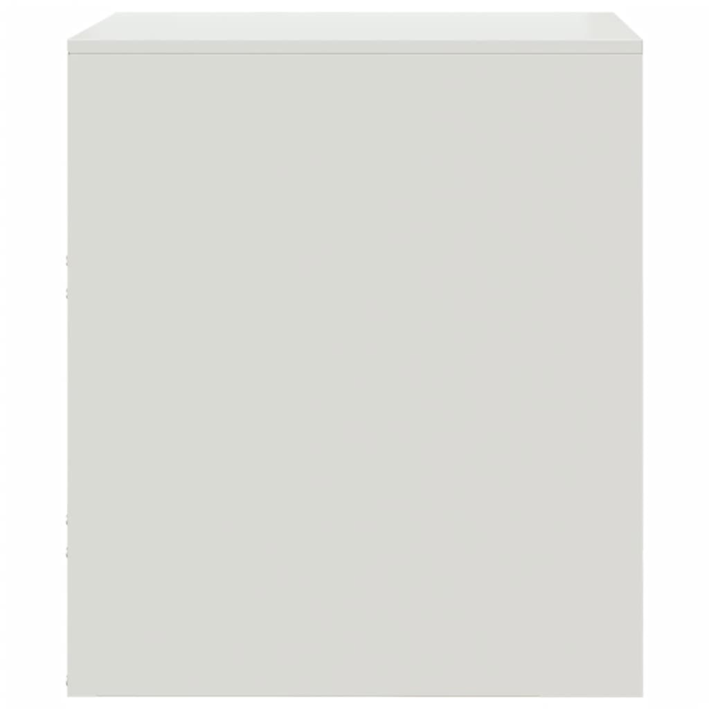 Mesa de cabeceira 34,5x39x44 cm aço branco