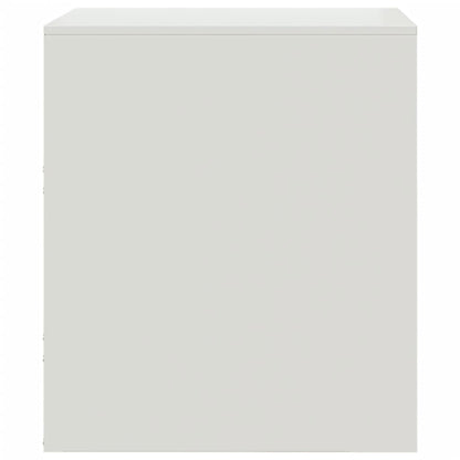 Mesa de cabeceira 34,5x39x44 cm aço branco