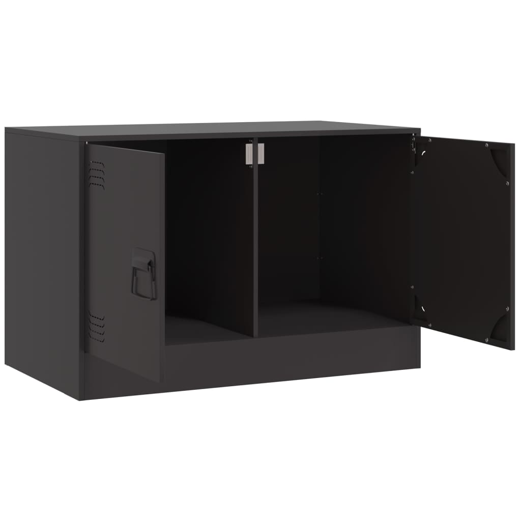 Móveis de TV 2 pcs 67x39x44 cm aço preto