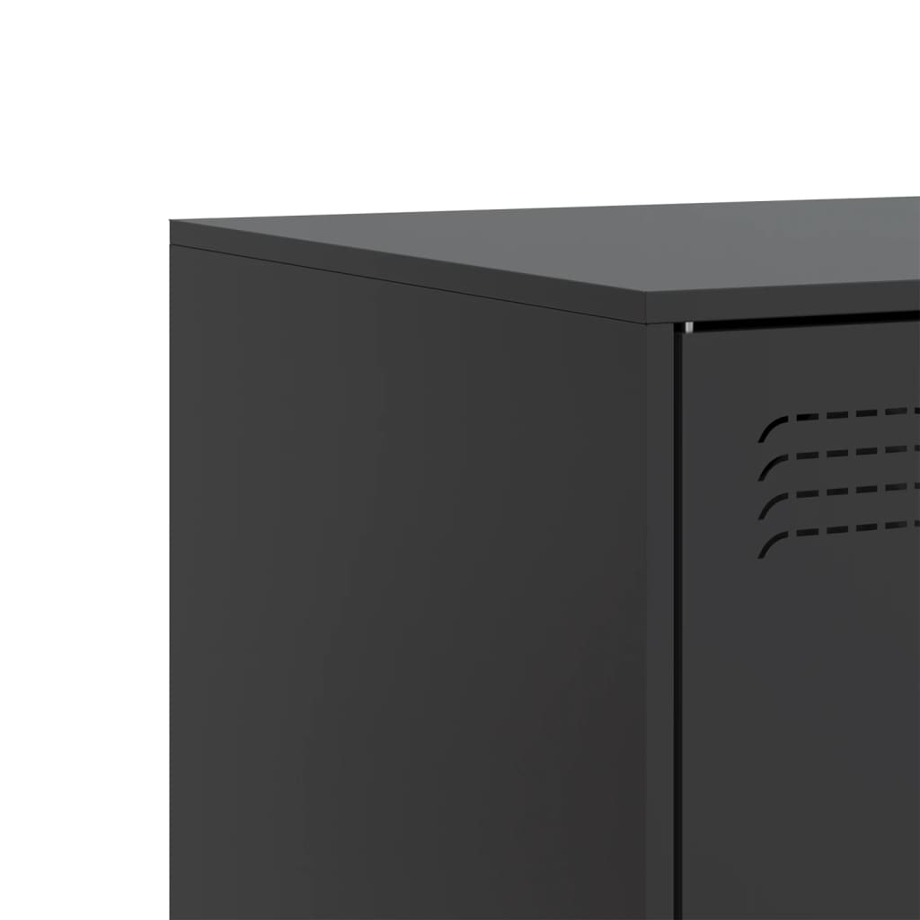 Móveis de TV 2 pcs 67x39x44 cm aço preto