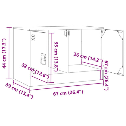 Móvel de TV 67x39x44 cm aço rosa