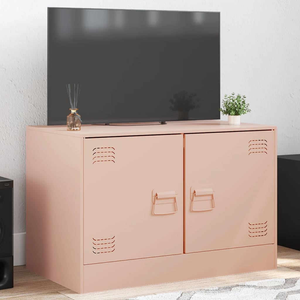 Móvel de TV 67x39x44 cm aço rosa