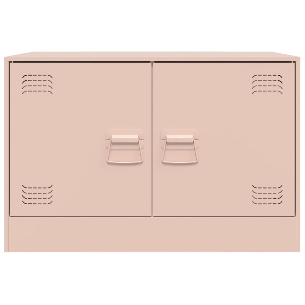 Móveis de TV 2 pcs 67x39x44 cm aço rosa