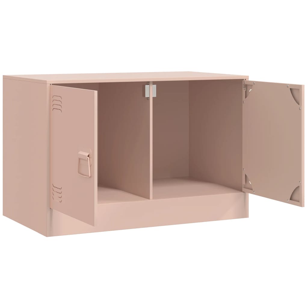 Móveis de TV 2 pcs 67x39x44 cm aço rosa