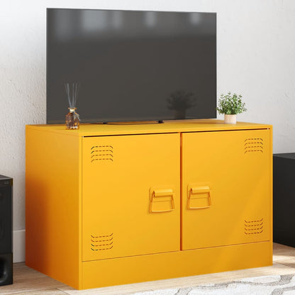 Móvel de TV 67x39x44 cm aço amarelo mostarda