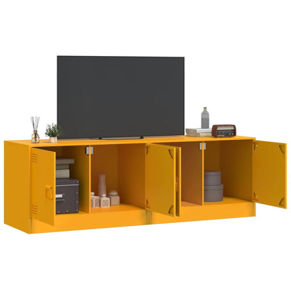 Móveis de TV 2 pcs 67x39x44 cm aço amarelo mostarda